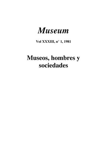 Museos, hombres y sociedades